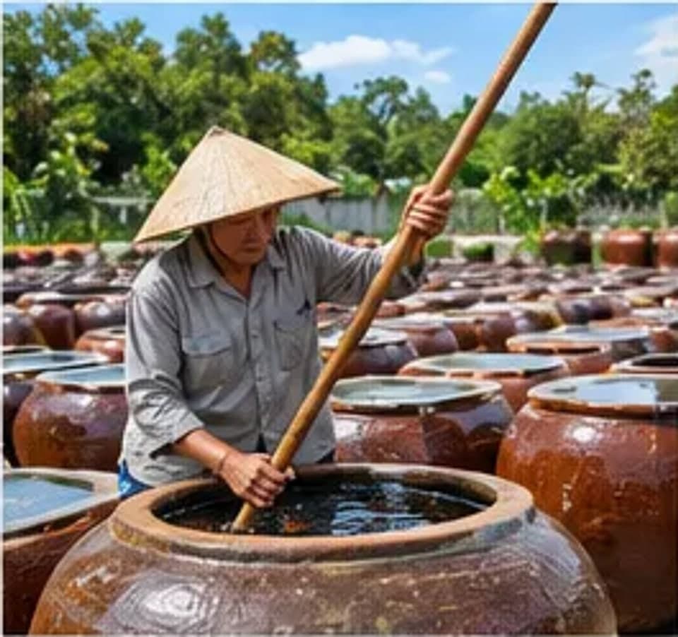 Phơi nắng, đảo tương